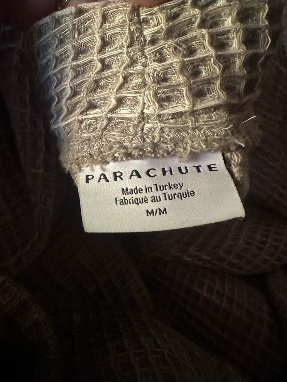Parachute women waffle robe - good condition - Medium